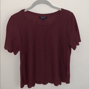 Burgundy top